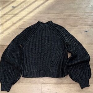 525 America Black sheen Knit Women's Sweater